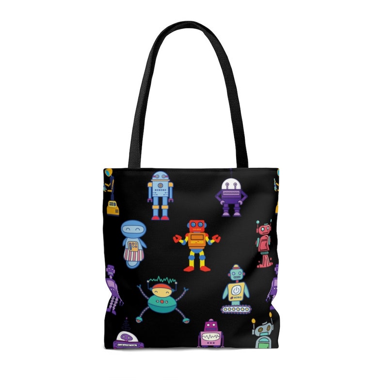 Robot Pattern Tote Bag