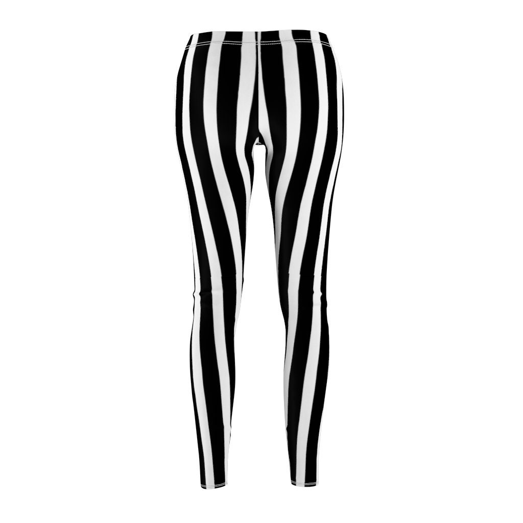 Black and White Stripped Women's Leggings - Etsy