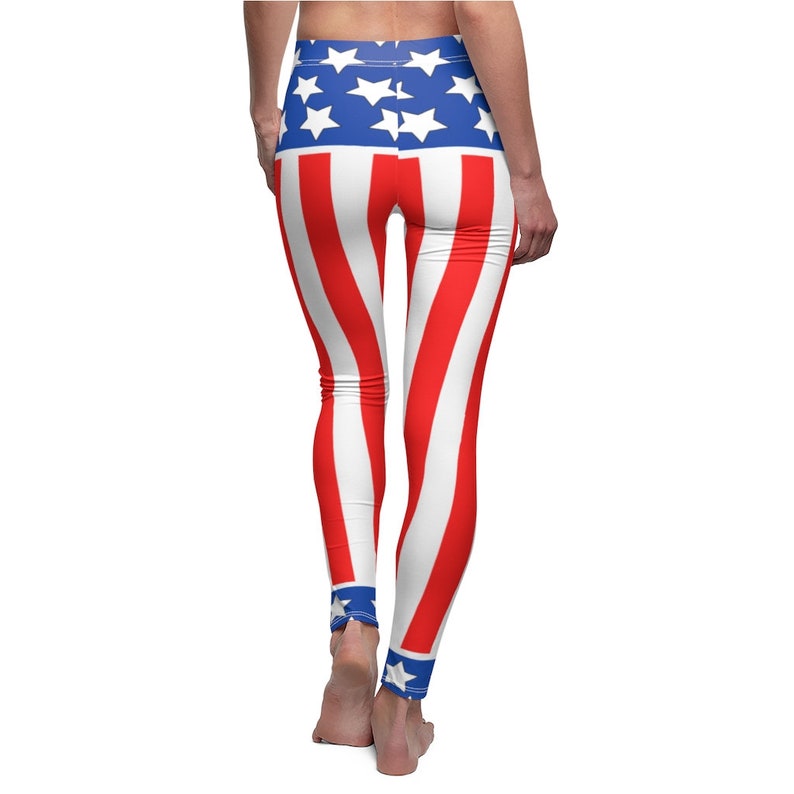America Stars and Stripes Women's Leggings Red White and - Etsy