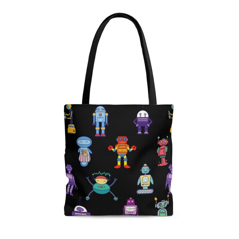 Robot Pattern Tote Bag