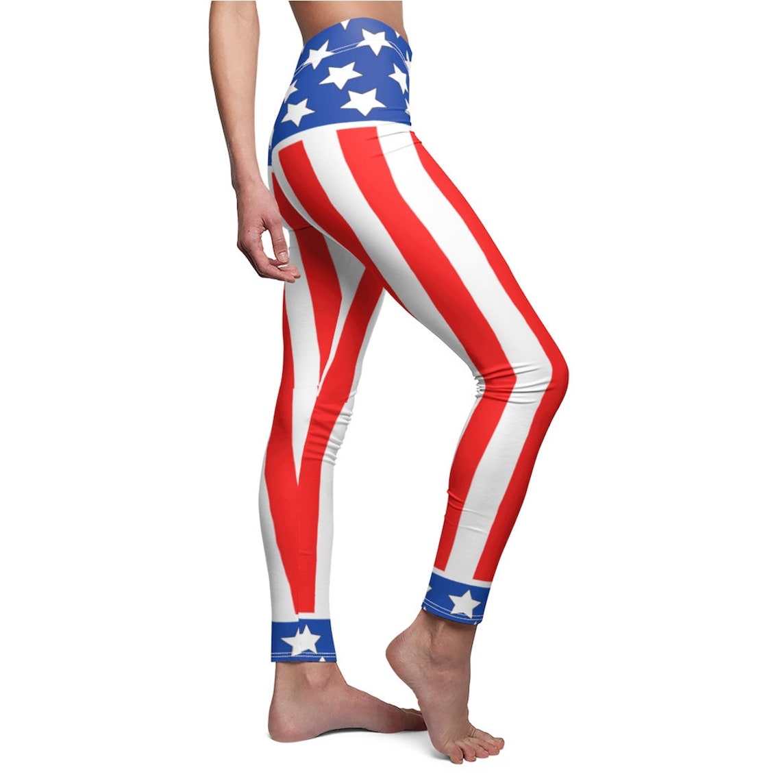 America Stars and Stripes Women's Leggings Red White and - Etsy