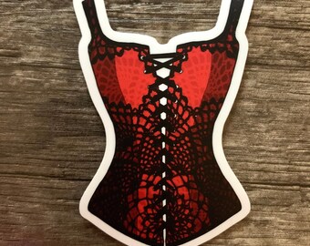 corset lingerie Corset Glossy Die Cut Sticker corset tops, corset