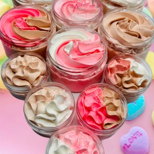 The Lover’s Collection whipped body butters!!  From samples to full size! Get them while they last! Thermal Shipping bag included!!!