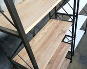 Wooden Rustic Bookcase with Metal Legs, Walnut Unique Bookcase, White Handmade Bookshelves, Functional Home Decor Book Storage