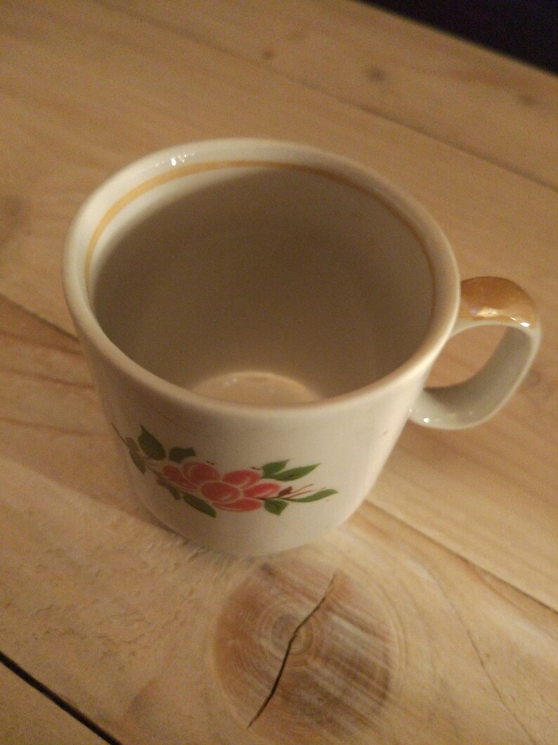 Vintage espresso cup Soviet ceramic espresso cup Unique coffee cup with floral design