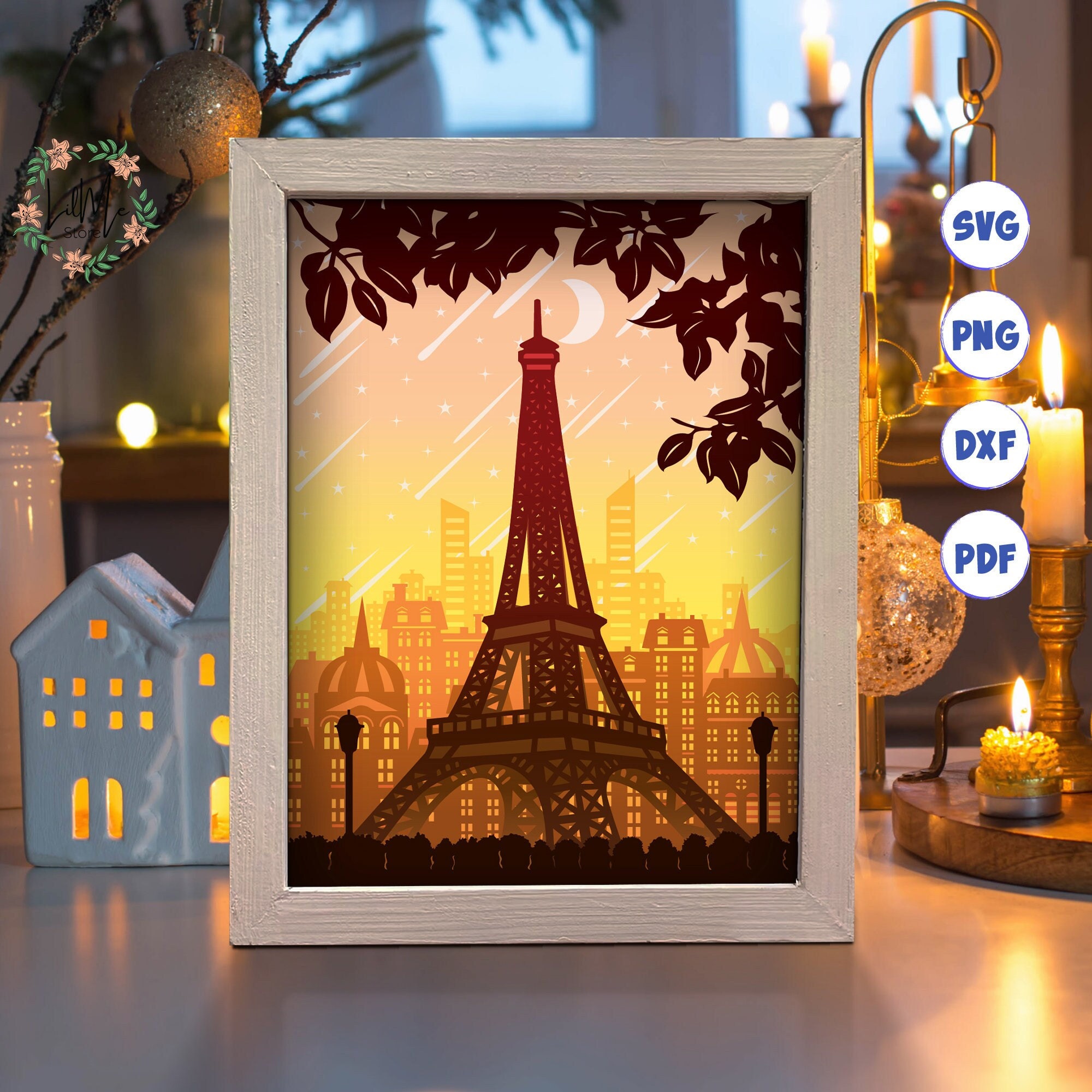 Home Accents Holiday 7 ft. LED Twinkling Eiffel Tower Christmas Decoration