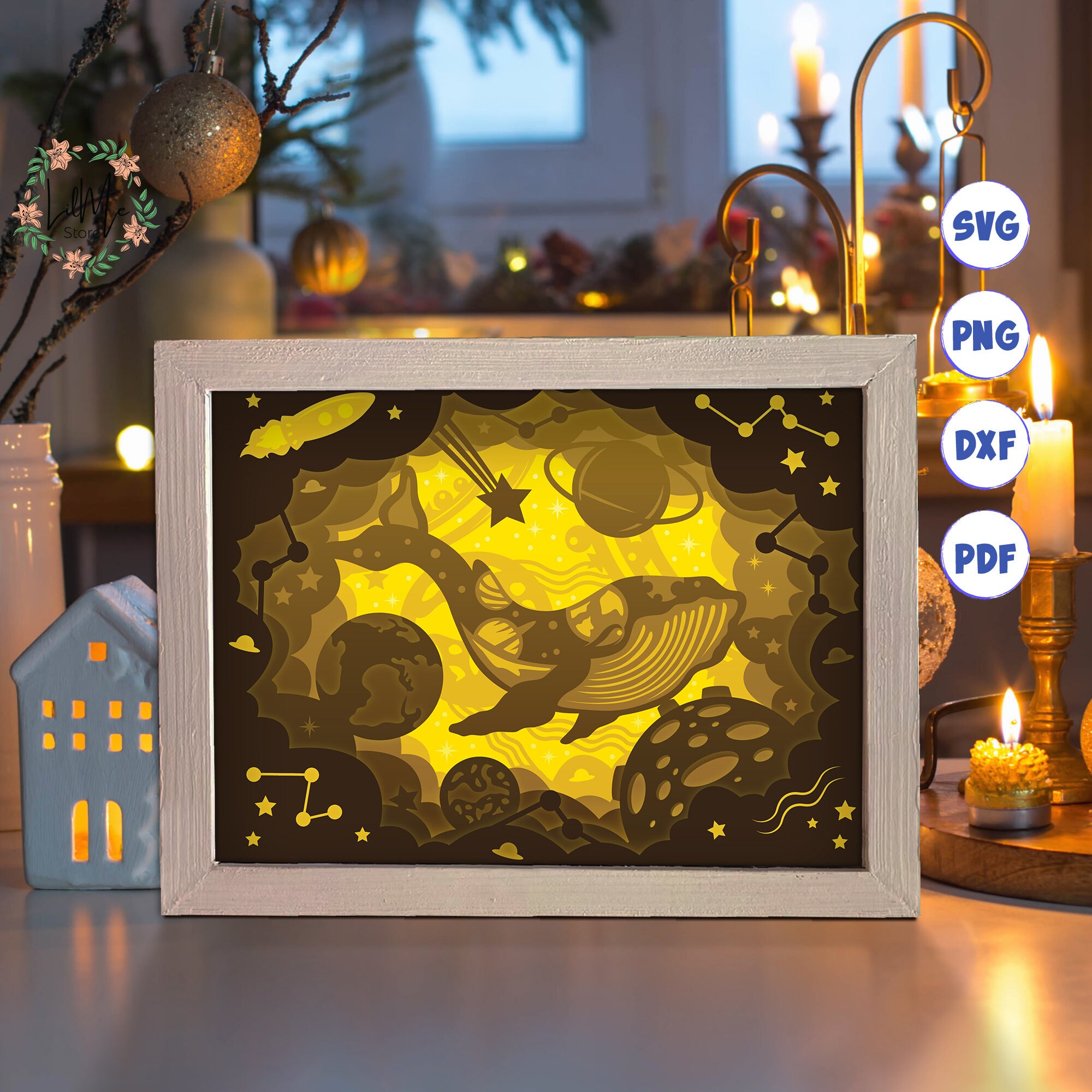 3D Whale Shadow Box SVG: Layered Paper Cut Template (digital Files) - Etsy