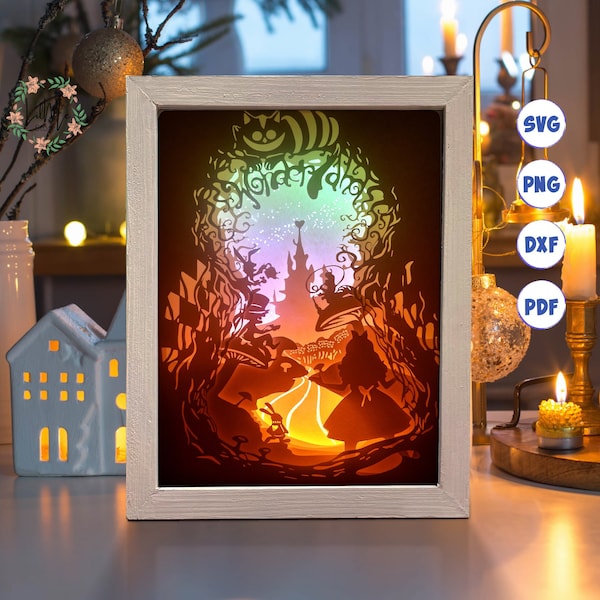 Girl In The Jungle 1 Paper Cut Light Box Template, 3D Shadow Box SVG Files, Shadow Box Paper Cut, Light Box SVG, 3D Papercut Light Box SVG