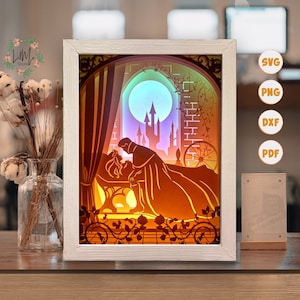 3D Sleeping Girl, Shadow Box Svg, For Cricut, For Silhouette, Layered Template, Paper Cut Files