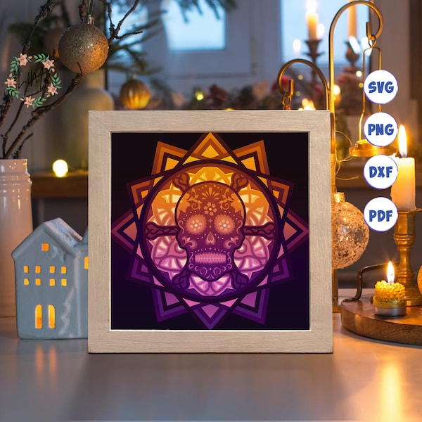 Skull Mandala Paper Cut Light Box Template, 3D Shadow Box SVG Files, Shadow Box Paper Cut, Light Box SVG, 3D Papercut Light Box SVG File Skull Mandala Paper Cut Light Box Template, 3D Shadow Box SVG Files, Shadow Box Paper Cut, Light Box SVG, 3D Papercut Light Box SVG File