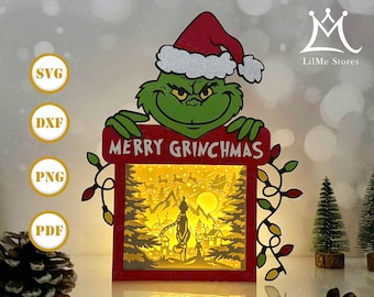 Christmas Paper Cut Light Box SVG: 3D Lantern Template (Digital Download)