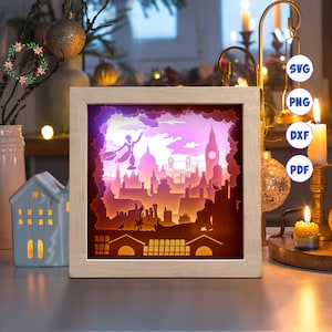 3D Mary 2 Square, Svg Shadow Box, pour Cricut, pour la Silhouette, modèle en couches, fichiers papier découpé