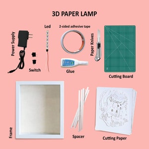Animals Paper Cut Light Box Template, 3D Shadow Box SVG Files, Shadow Box Paper Cut, Light Box SVG, 3D Papercut Light Box SVG File zdjęcie 6