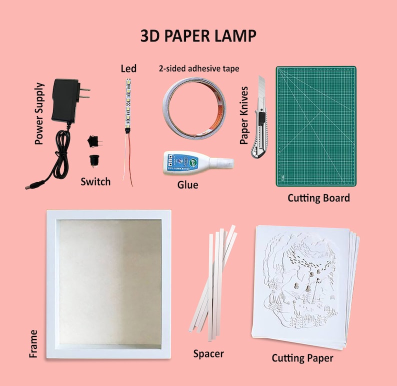 Animals Paper Cut Light Box Template, 3D Shadow Box SVG Files, Shadow Box Paper Cut, Light Box SVG, 3D Papercut Light Box SVG File zdjęcie 6