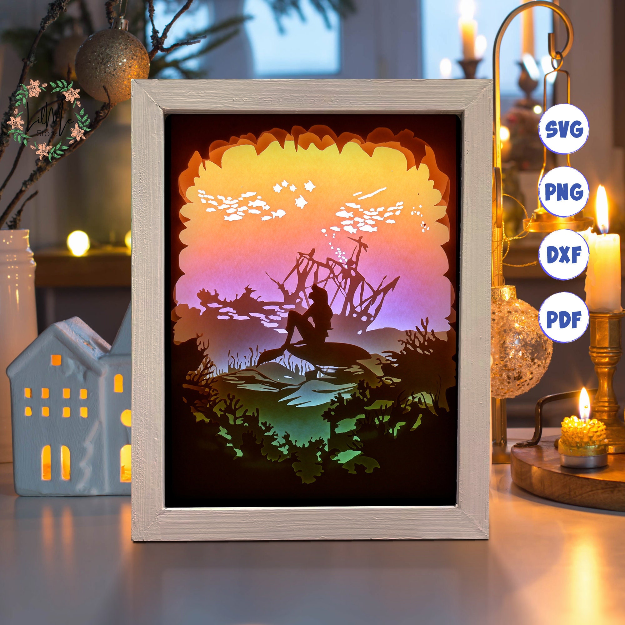 Ocean Shadow Box SVG: Layered Paper Cut Template (digital Files) - Etsy