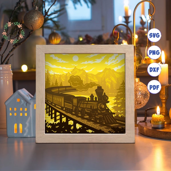 Old Train 2 Paper Cut Light Box Template, 3D Shadow Box SVG Files, Shadow Box Paper Cut, Light Box SVG, 3D Papercut Light Box SVG File Old Train 2 Paper Cut Light Box Template, 3D Shadow Box SVG Files, Shadow Box Paper Cut, Light Box SVG, 3D Papercut Light Box SVG File