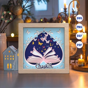 3D Chapter, Shadow Box Svg, For Cricut, For Silhouette, Layered Template, Paper Cut Files