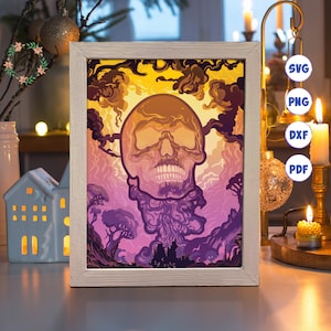 3D Halloween 43, Shadow Box Svg, For Cricut, For Silhouette, Layered Template, Paper Cut Files