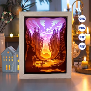 Anéis 3D 2, Caixa de Sombra Svg, Para Cricut, Para Silhouette, Modelo em Camadas, Arquivos de Corte de Papel