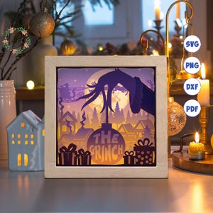 3D Weihnachten, Shadow Box SVG, Für Cricut, Für Silhouette, Geschichtete Vorlage, Papierschnitt-Dateien