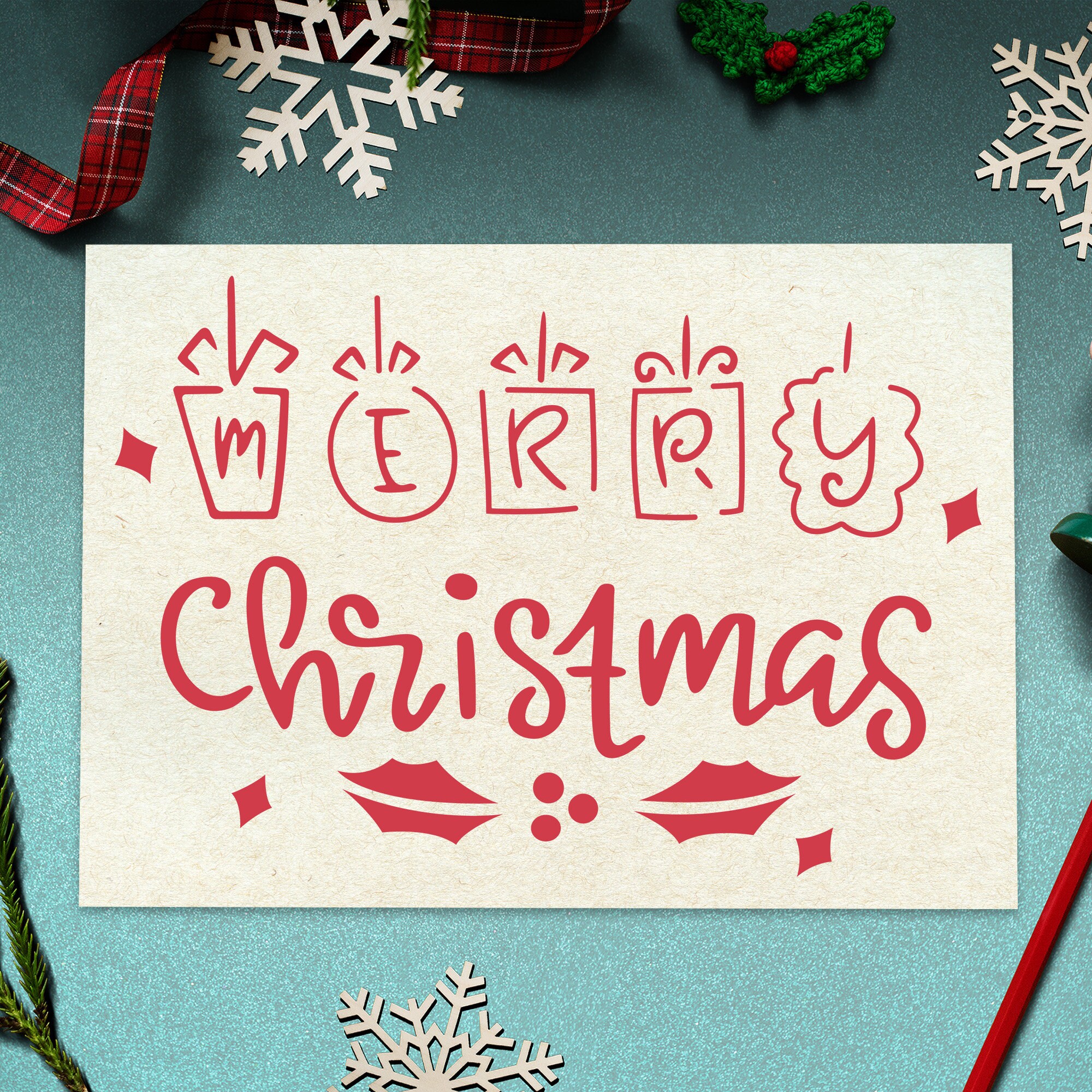 Christmas Card Svg Eps Png Dxf Vector Cutting Files For  Etsy