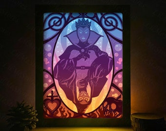 Queen is witch Shadow Box SVG: Layered Paper Cut Template (Digital Download)