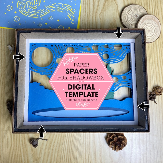 Cardstock Spacers Digital File DIY for Rectangle Box, 3D Light Box