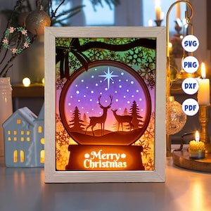 3D Christmas 15A, Shadow Box Svg, For Cricut, For Silhouette, Layered Template, Paper Cut Files