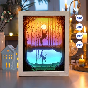 Bricolage 3D 2, Svg Shadow Box, pour Cricut, pour silhouette, modèle en couches, fichiers papier découpé