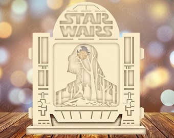 Silhouette Svg Shadow Box Hades Paper Cut Light Box Template Files 3D ...