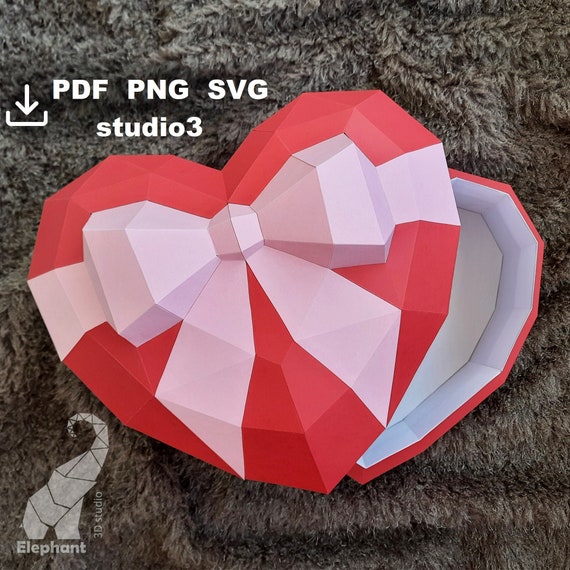 heart box template heart shaped box valentine box diy heart etsy india