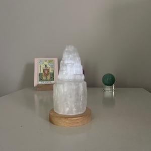 Selenite Tower Lamp