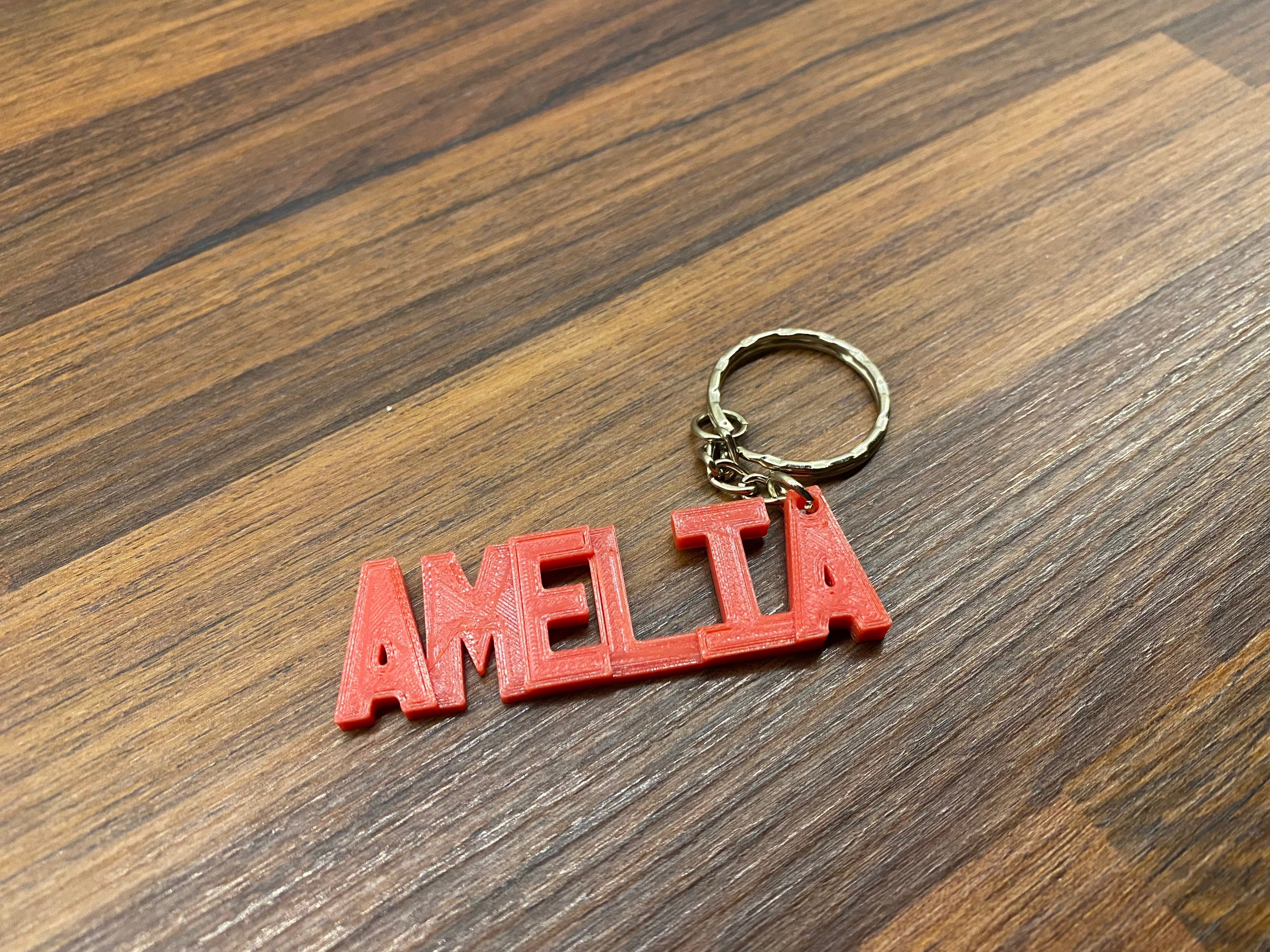 Unique Personalized Name Keyring 3D Printed Keyring Etsy