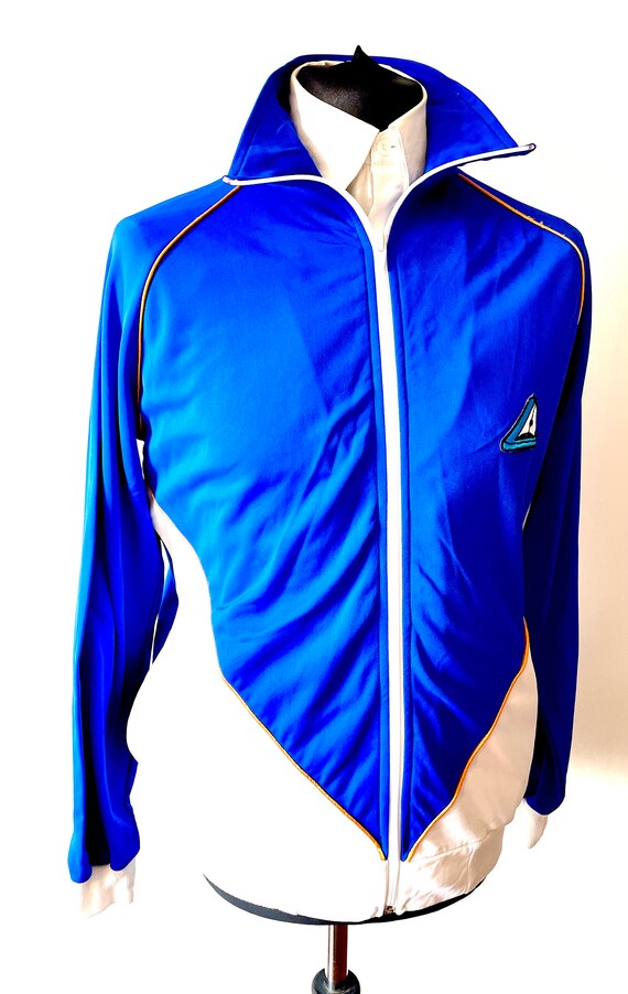 Mens Vintage Sports Jacket, All Original 70’s Track T… Gem