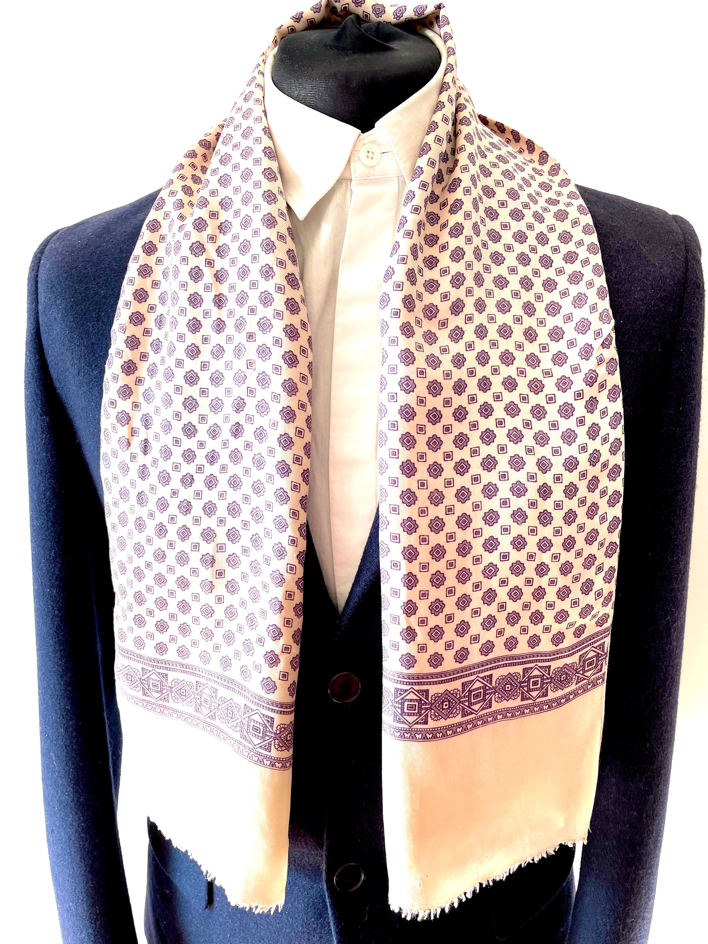 vintage 60s  Style Mens Paisley Scarf Mod Scarf Gift for Him