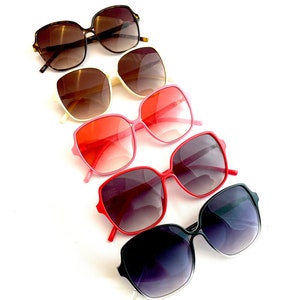 Vintage 60s Style Oversized Sonnenbrille: Retro Bug Brillengestell