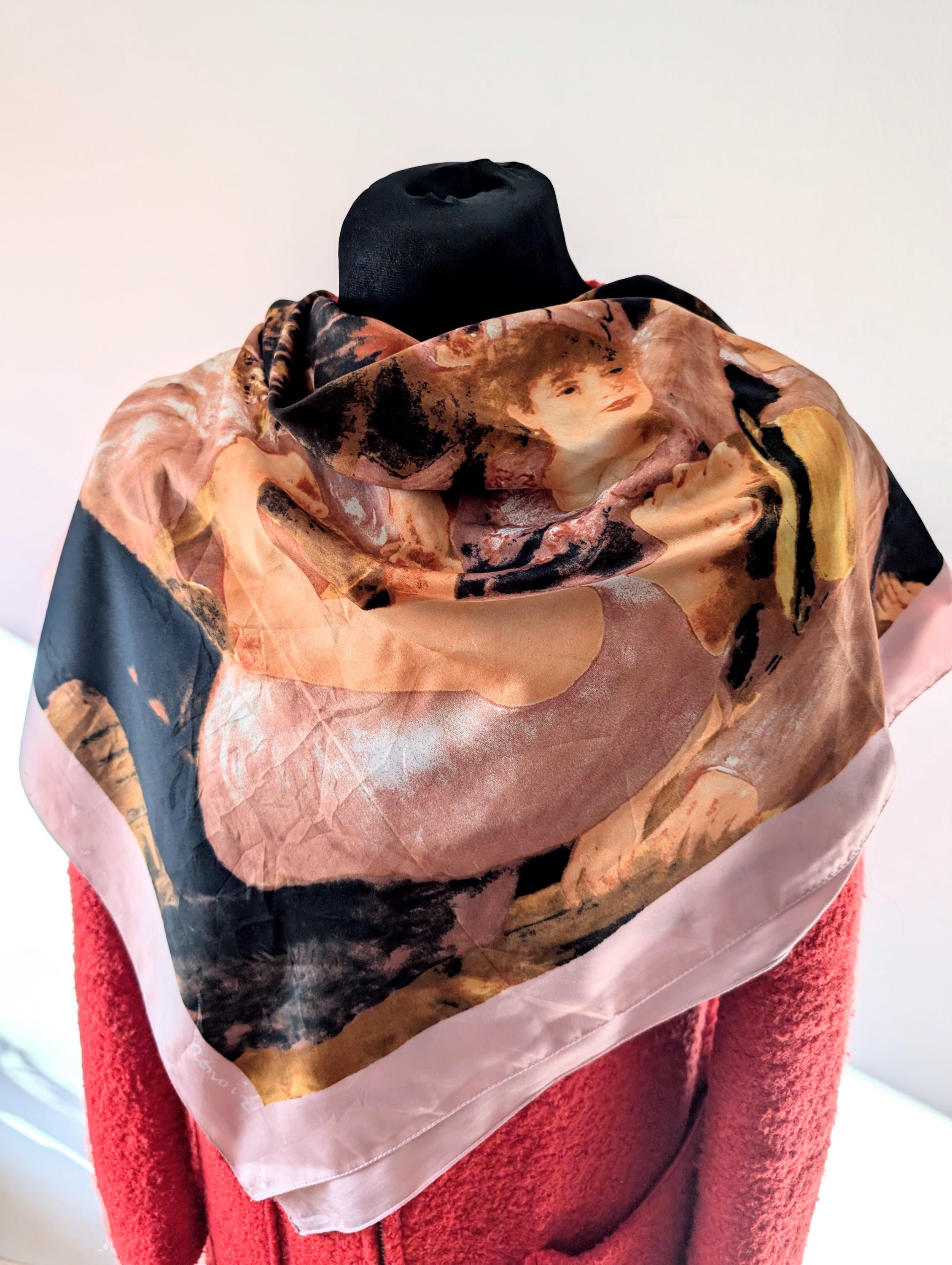 Women's Vintage Scarf, 60's All Original Retro Silk Square