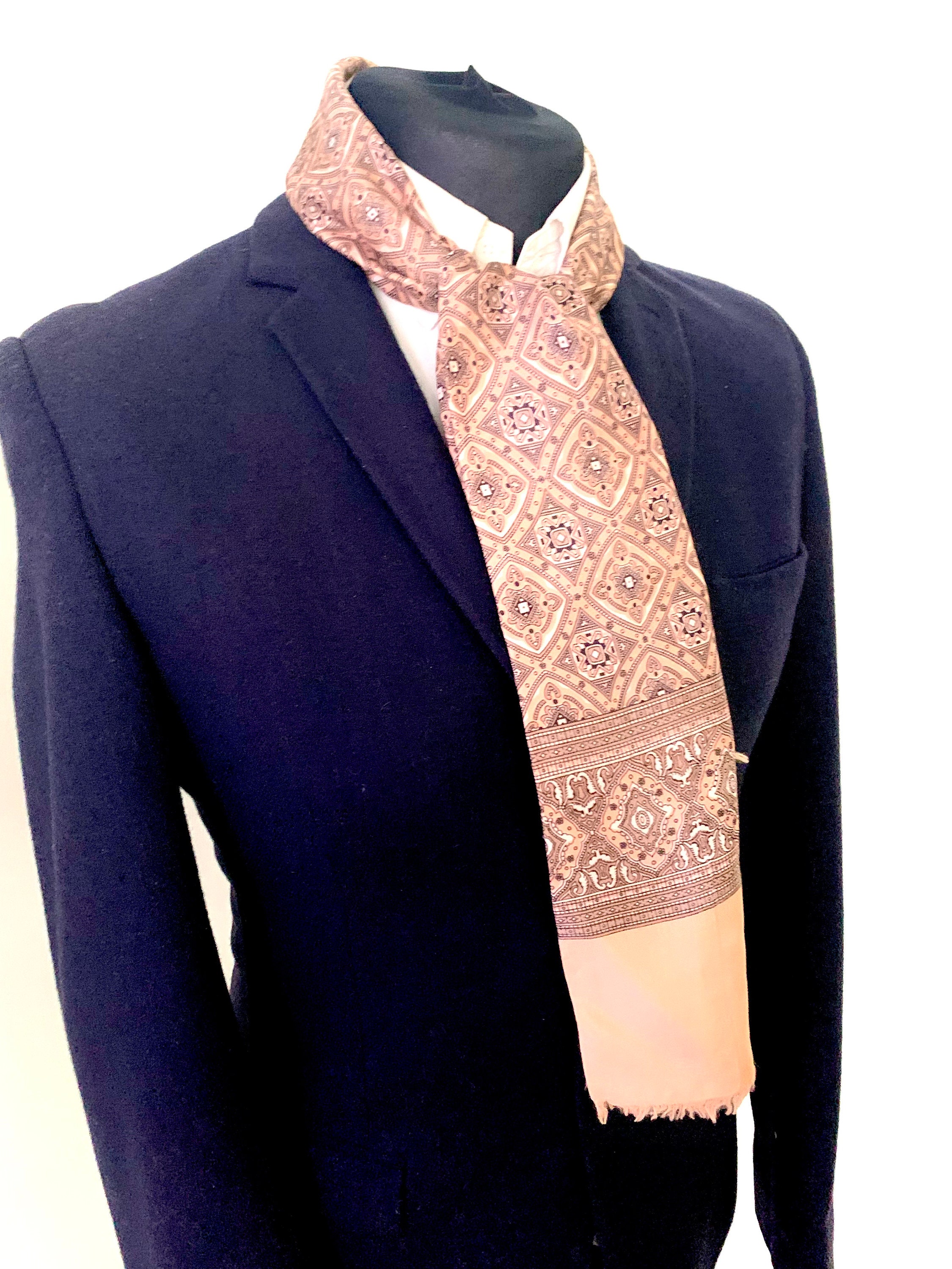 Mens Vintage Scarf Vintage Scarf Mens Paisley 60s Original Etsy