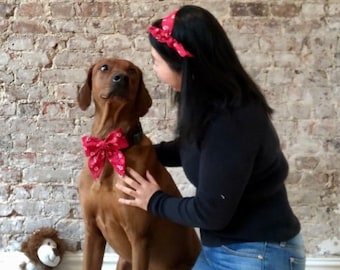 Matching dog sailor bow, personalized, matching dog and owner, matching set, bows for dogs, bow headbands, scrunchie, gift ideas, dog lovers
