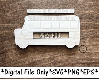 back to school photo sign svg, First day of school svg, Reversible school sign photo prop svg, My first day of svg, School bus svg
