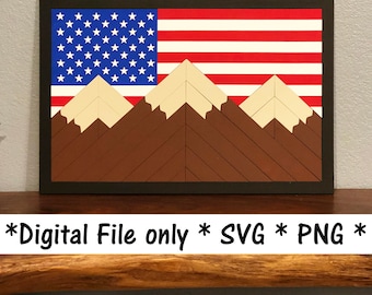 Amerikansk flagga svg-fil, amerikansk svg, bergssvg, flagga bergssvg, land som jag älskar svg, patriotisk dekor, endast digital nedladdning