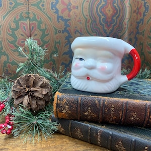 Vintage Santa Mug 1950-1960s (#3) 3” tall made in Taiwan