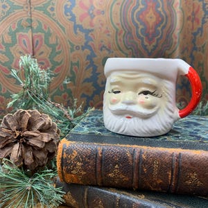 Vintage Santa Mug 1950s (#6) 2.75” tall unmarked