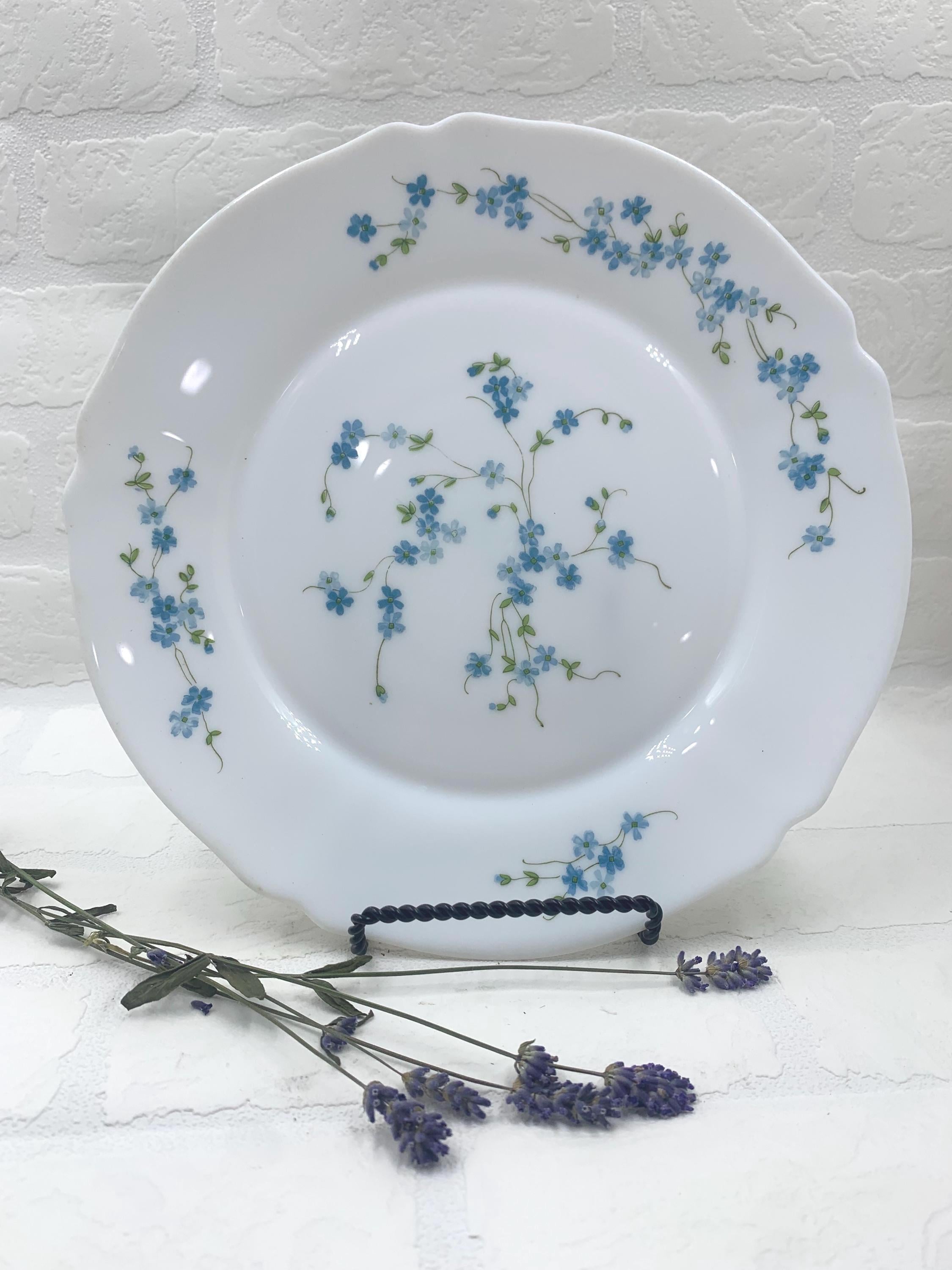 French Blue Arcopal Plates - Etsy