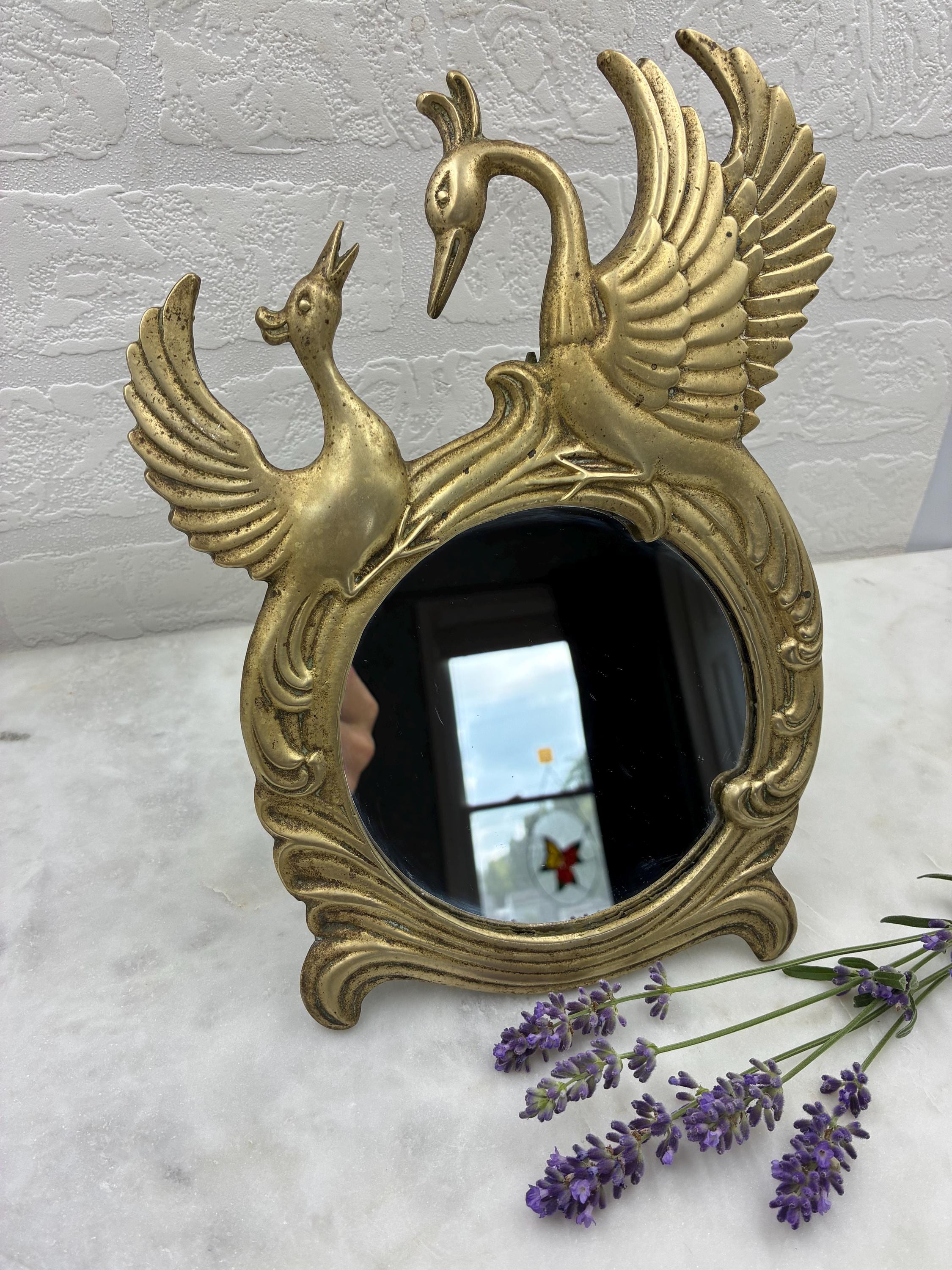 Antique Swan Mirror - Etsy