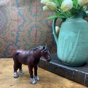 Vintage cast iron Clysedale horse draft horse farm animal 5” x 6.5”