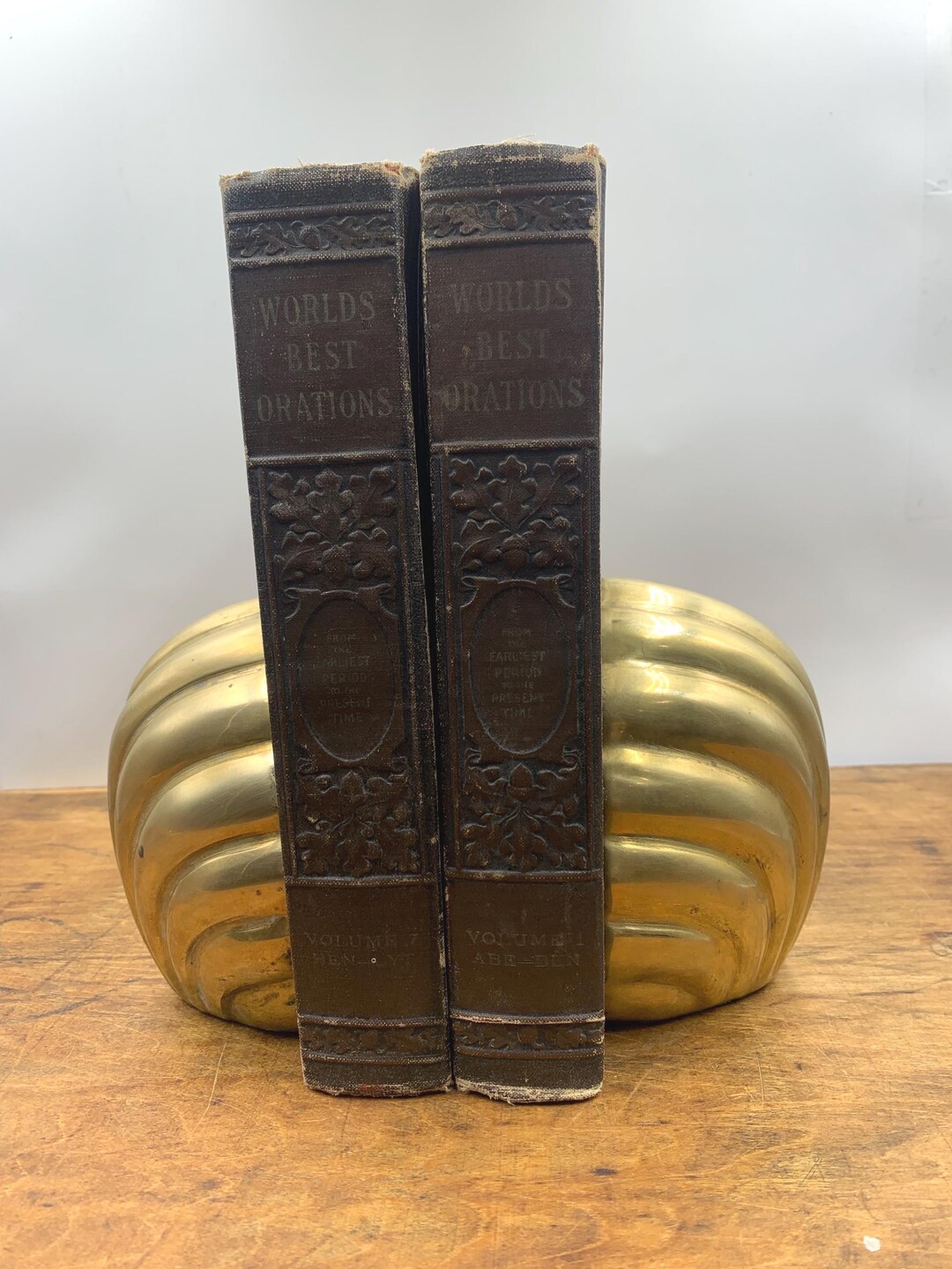 Vintage Solid Brass Shell Bookends Weighted Made in Korea Coastal ...