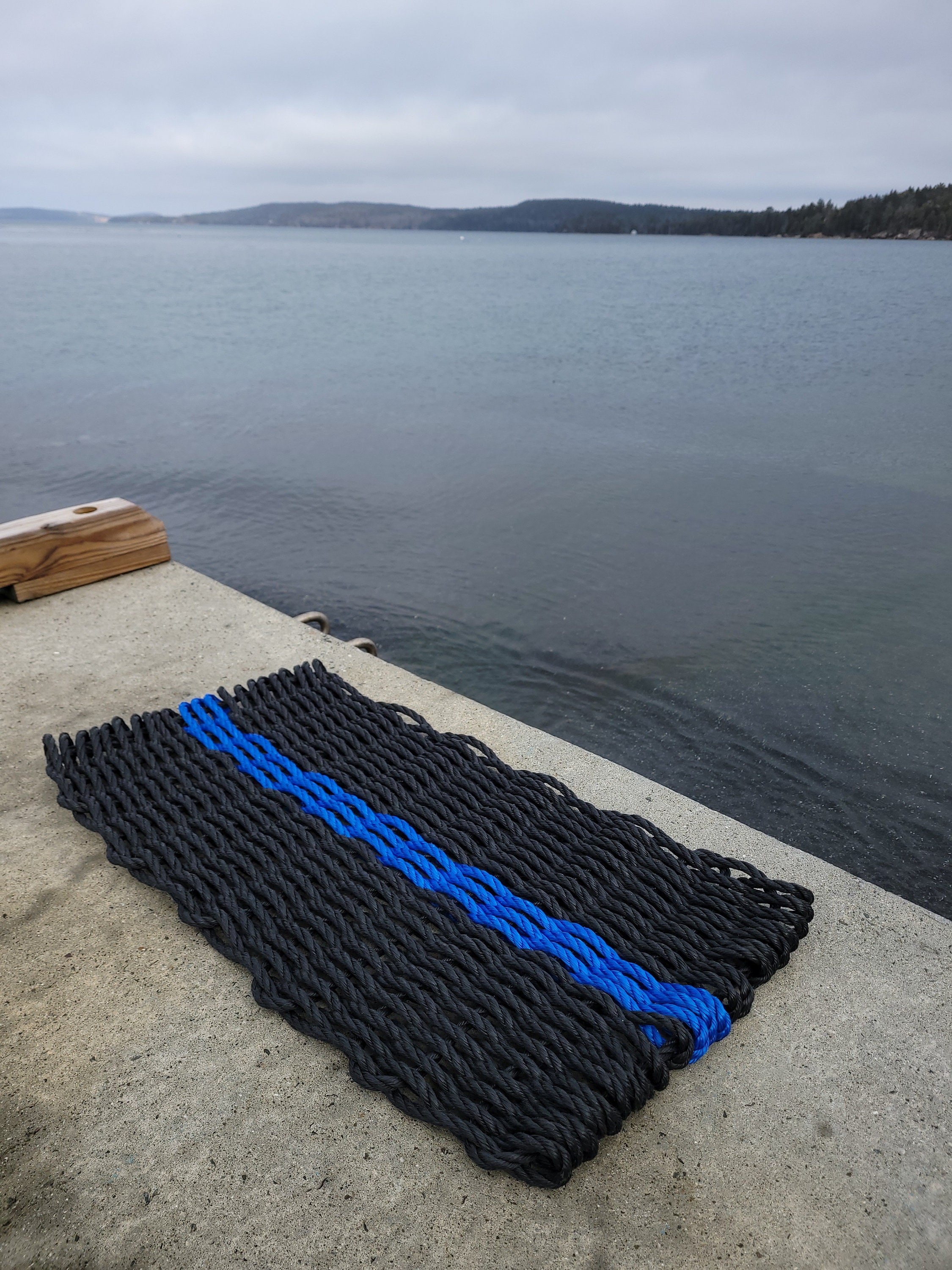 Maine Rope Flag - Thin Blue Line – Maine Rope Mats