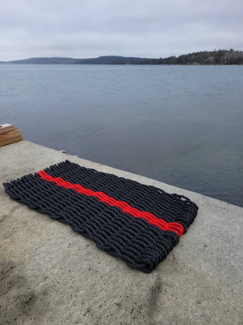 Rope Mat Made With Lobster Rope Thin Line Collection With Etsy