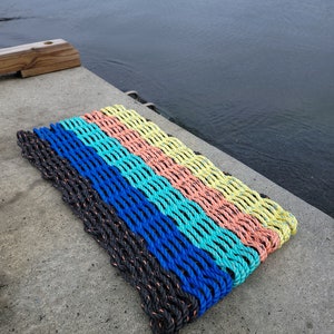Rope Mat made with Lobster Rope Sunset Inspired
